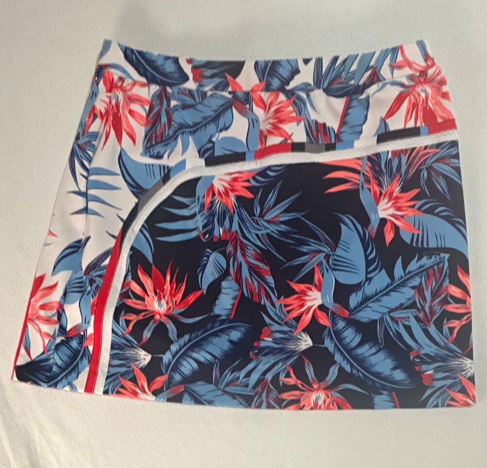 Tail Floral Tropical Pull On Women's Size L Short Skirt Athletic or Swim Skirt